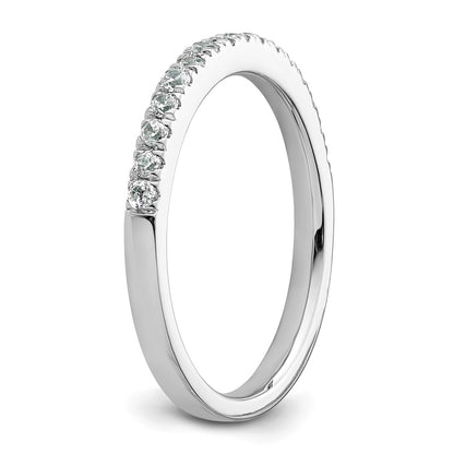 14K White Gold Diamond Wedding Band G I, Si1 2