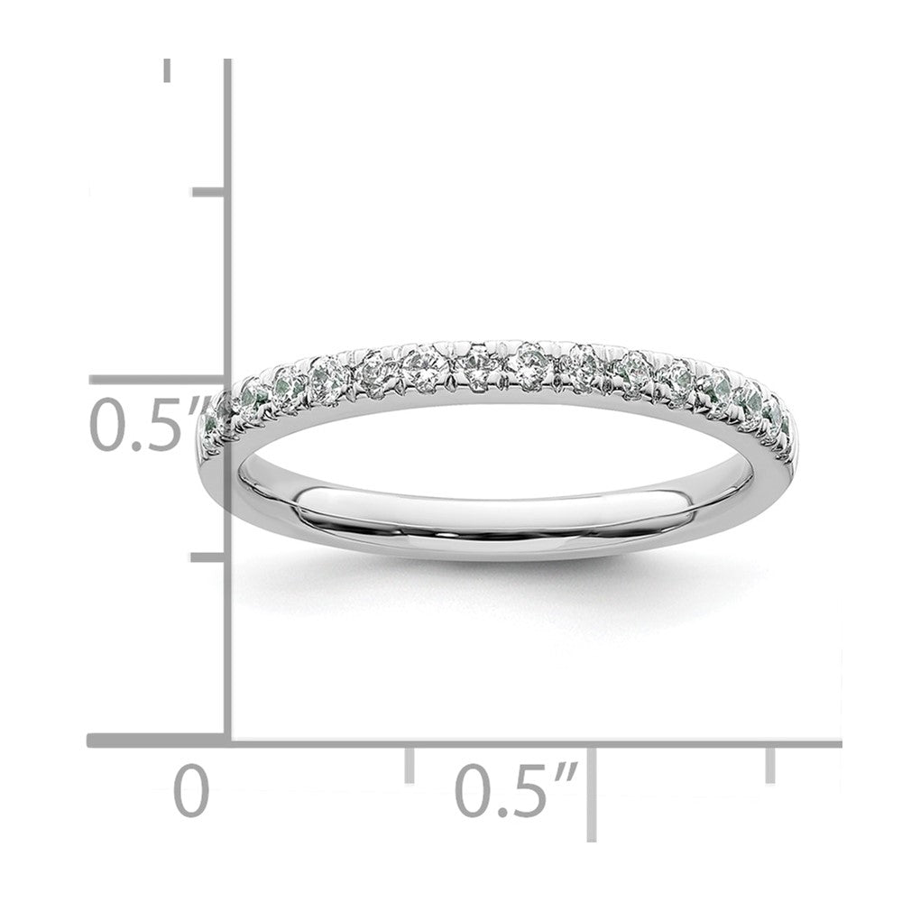 14K White Gold Diamond Wedding Band G I, Si1 2