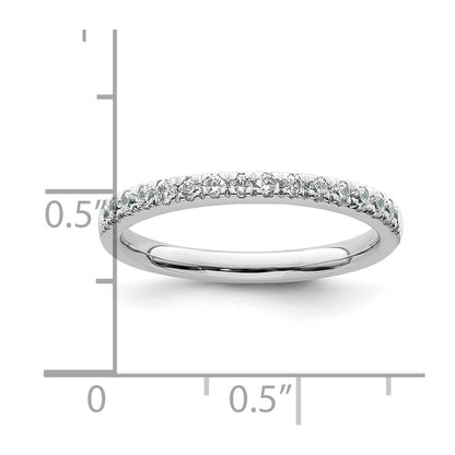14K White Gold Diamond Wedding Band G I, Si1 2
