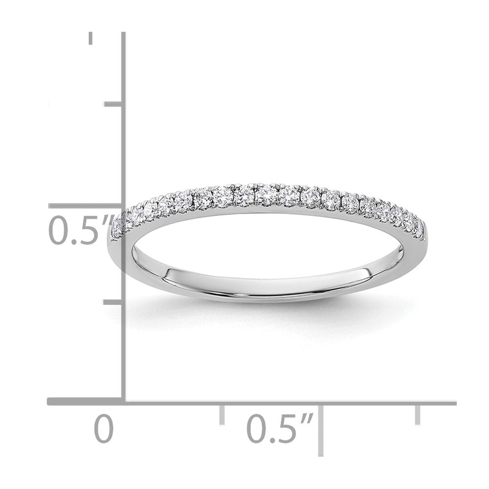 14k White Gold 1/5 Ct. Lab Grown Diamond VS/SI+ G+ Wedding Band Ring