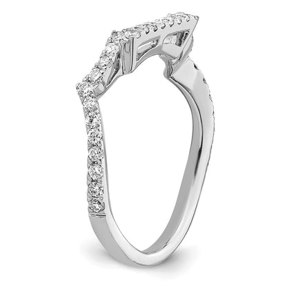 14K White Gold True Origin 3/8 Carat Lab Grown Diamond Vs/Si D E F Wedding Band