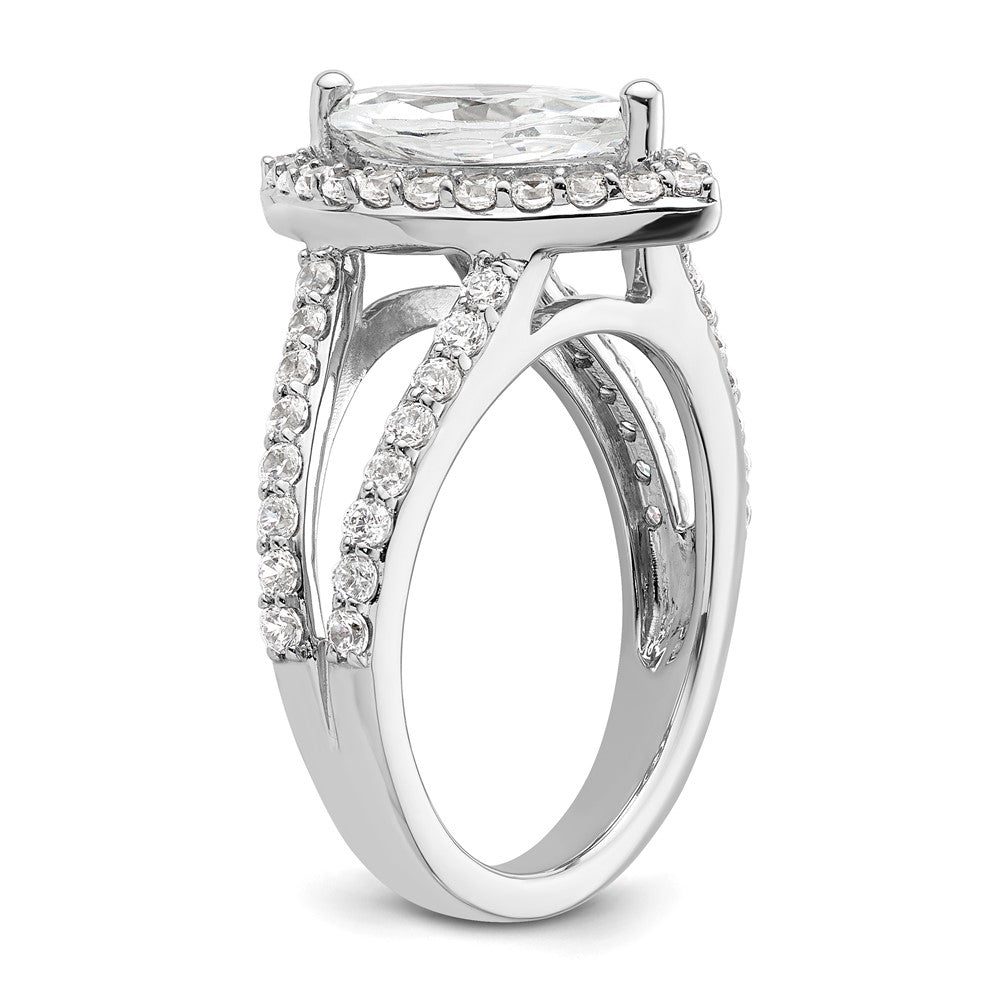 2.00ct. CZ Solid Real 14K White Gold Marquise Halo Engagement Ring