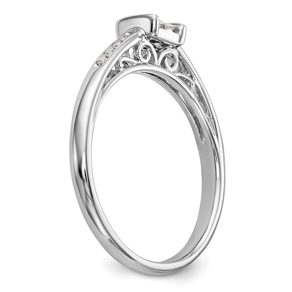 14K White Gold Complete Real Diamond Cluster Engagement Ring