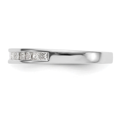 10K White Gold Diamond Wedding Band