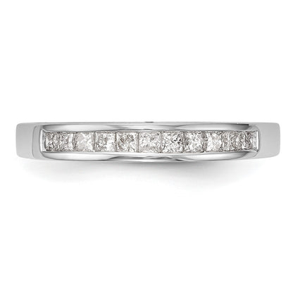 10K White Gold Diamond Wedding Band