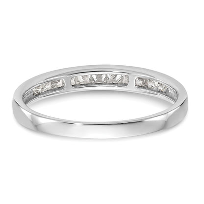 10K White Gold Diamond Wedding Band