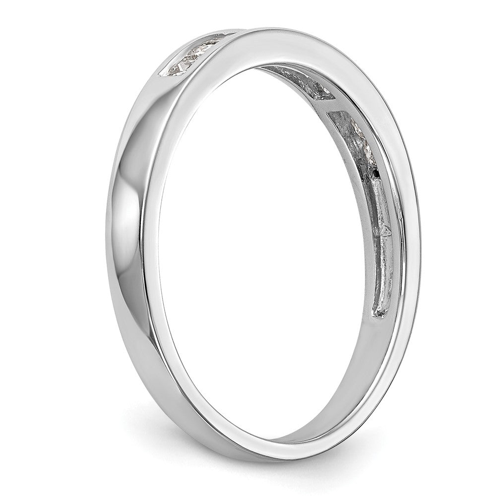 10K White Gold Diamond Wedding Band