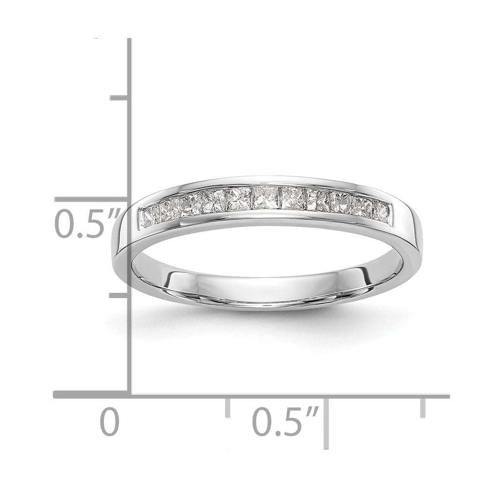 10K White Gold Diamond Wedding Band