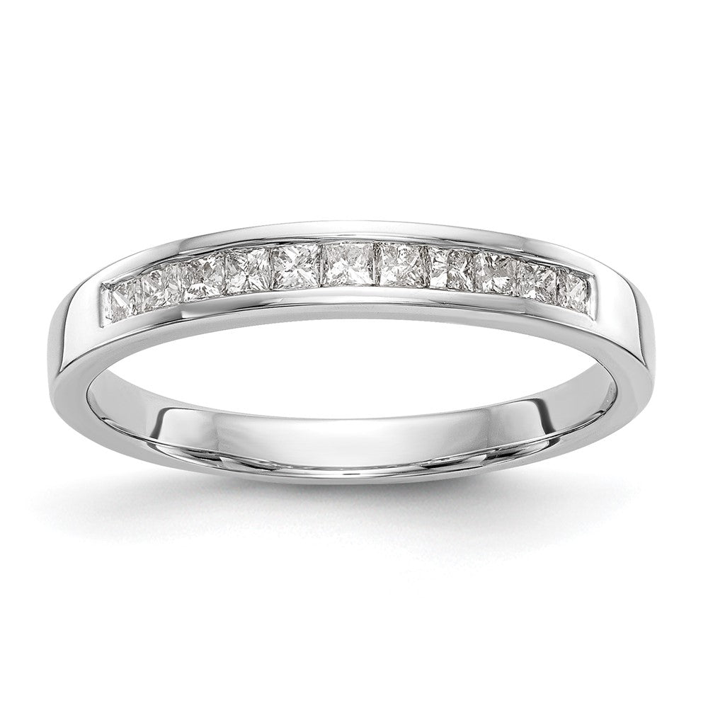 10K White Gold Diamond Wedding Band