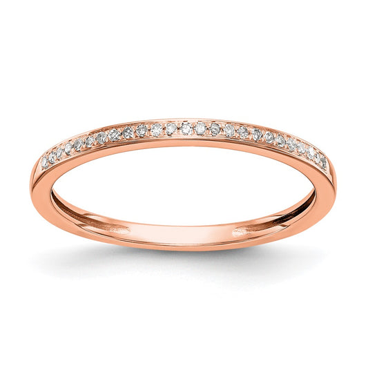 14K Rose Gold Set Of 2 Diamond Wedding Band