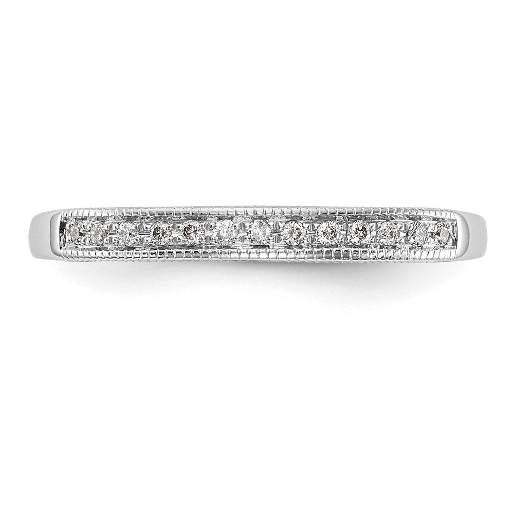 14k White Gold 1/6 Ct. Lab Grown Diamond VS/SI+ G+ Wedding Band Ring