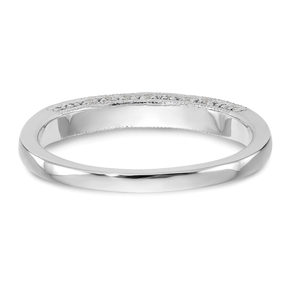 14k White Gold 1/6 Ct. Lab Grown Diamond VS/SI+ G+ Wedding Band Ring