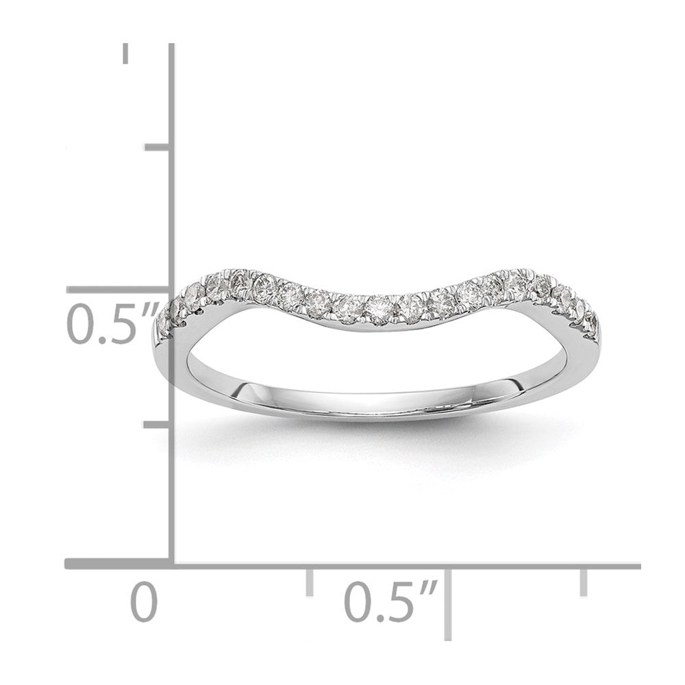 14k White Gold 1/5 Ct. Lab Grown Diamond VS/SI+ G+ Wedding Band Ring