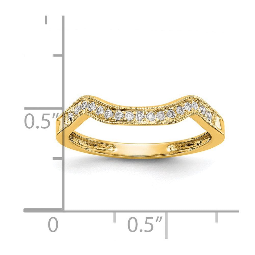 14K Yellow Gold Diamond Wedding Band