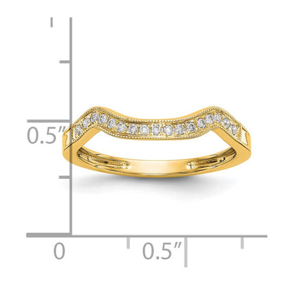 14K Yellow Gold Diamond Wedding Band