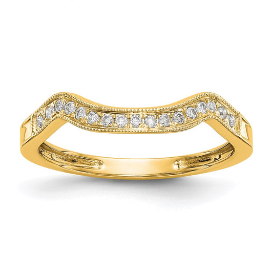 14K Yellow Gold Diamond Wedding Band
