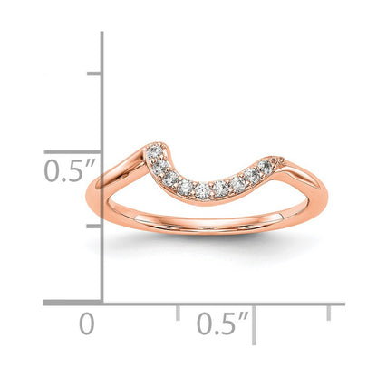 14K Rose Gold Diamond Wedding Band