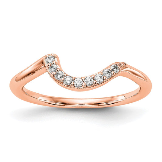 14K Rose Gold Diamond Wedding Band