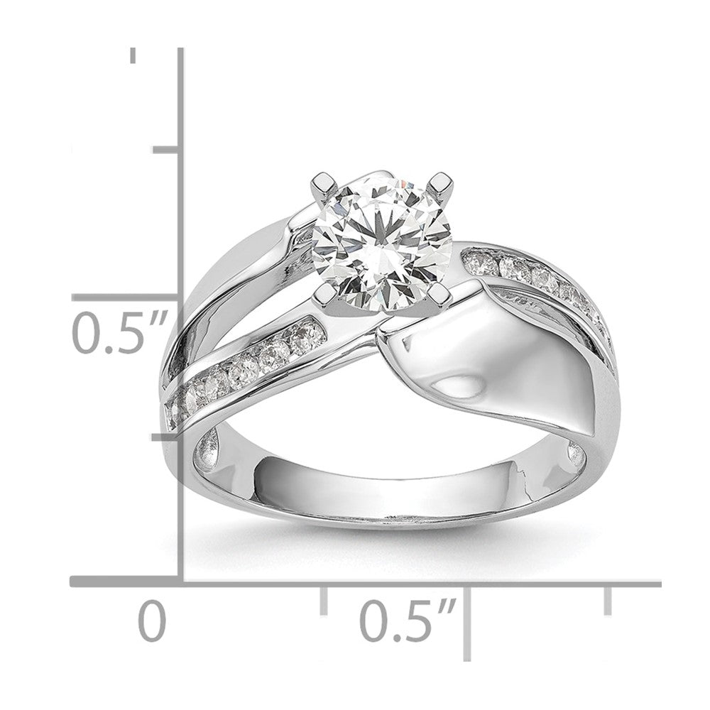 14k White Gold 1/5 Ct. Lab Grown Diamond VS/SI+ G+ Pet Set Engagement Ring