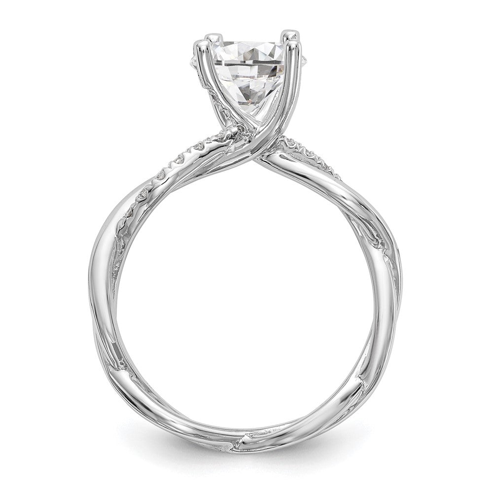 14k White Gold 1/4 Ct. Lab Grown Diamond VS/SI+ G+ 1 Ct. Center Round Bypass Engagement Ring