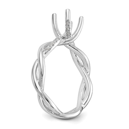 14k White Gold 1/4 Ct. Lab Grown Diamond VS/SI+ G+ 1 Ct. Center Round Bypass Engagement Ring