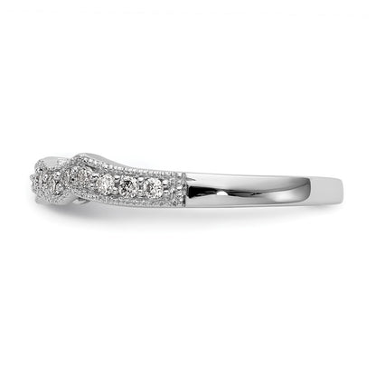 14K White Gold True Origin 1/4 Carat Lab Grown Diamond Vs D E F Wedding Band