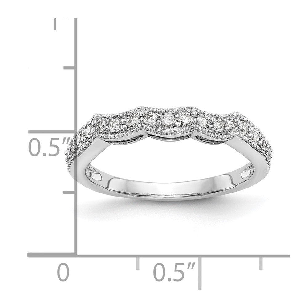 14K White Gold True Origin 1/4 Carat Lab Grown Diamond Vs D E F Wedding Band