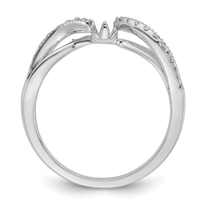 14k White Gold 1/6 Ct. Lab Grown Diamond VS/SI+ G+ Peg Set Engagment Ring