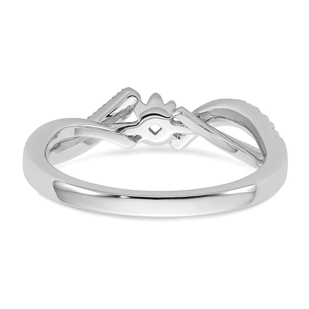 14k White Gold 1/6 Ct. Lab Grown Diamond VS/SI+ G+ Peg Set Engagment Ring