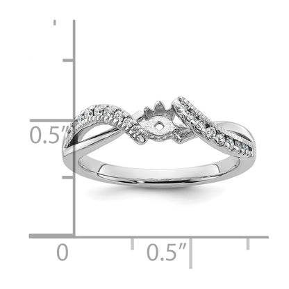 14k White Gold 1/6 Ct. Lab Grown Diamond VS/SI+ G+ Peg Set Engagment Ring