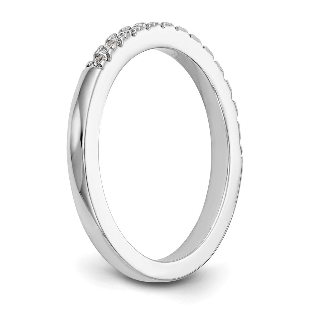 14K White Gold Lab Grown Diamond VS/SI+ G+ Wedding Band Ring