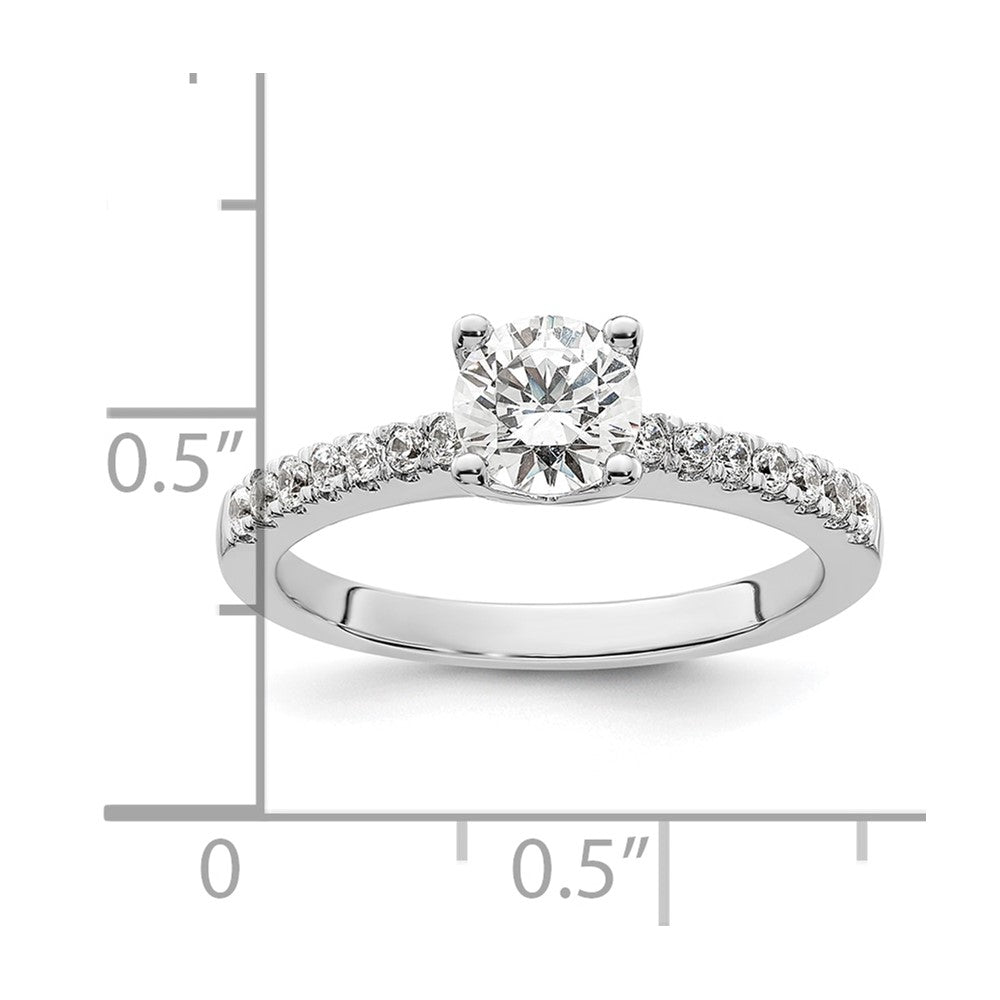 14K White Gold Lab Grown Diamond VS/SI FGH Semi-Mount Engagement Rin
