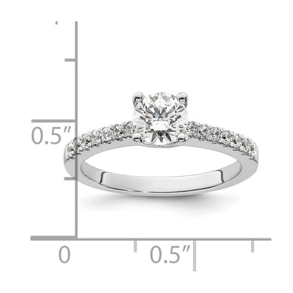 14K White Gold Lab Grown Diamond VS/SI FGH Semi-Mount Engagement Rin