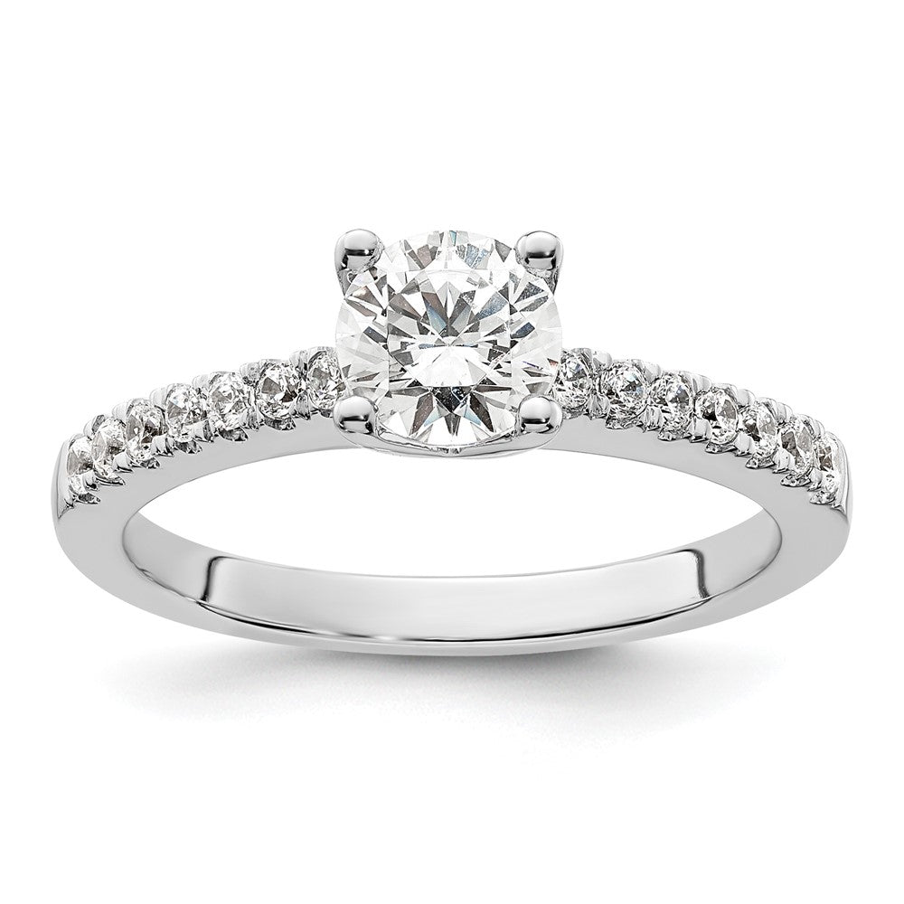 14K White Gold Lab Grown Diamond VS/SI FGH Semi-Mount Engagement Rin