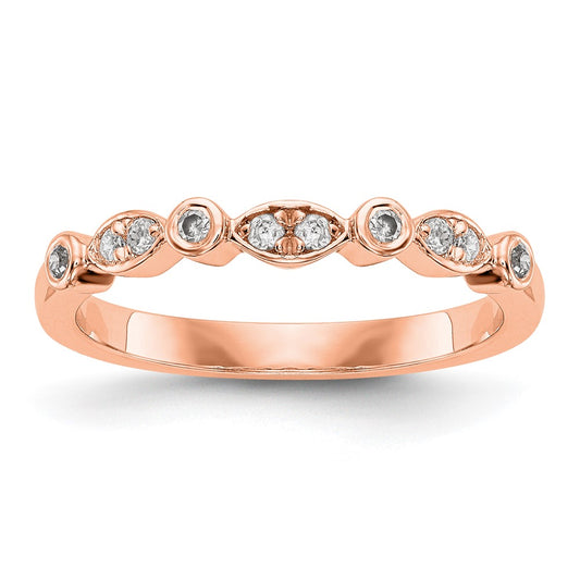 14K Rose Gold Diamond Wedding Band