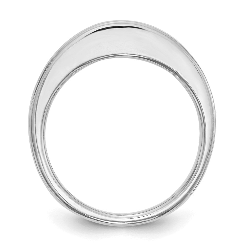 14K White Gold Channel Set 1/2 Carat Baguette/Round Diamond Complete Wedding Band