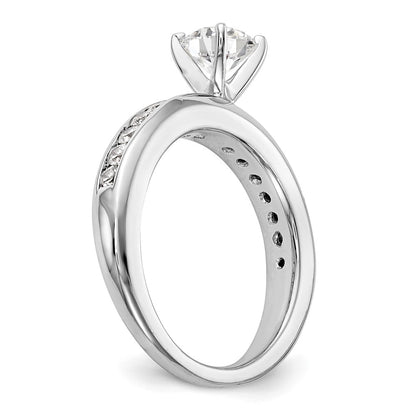 14K White Gold Lab Grown Diamond VS/SI+ G+ Complete Engagement Ring