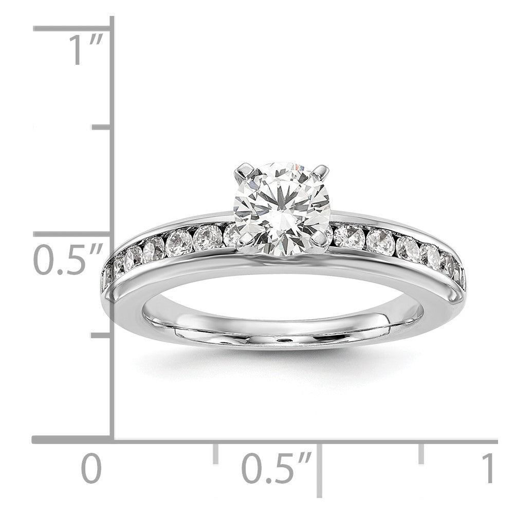 14K White Gold Lab Grown Diamond VS/SI+ G+ Complete Engagement Ring