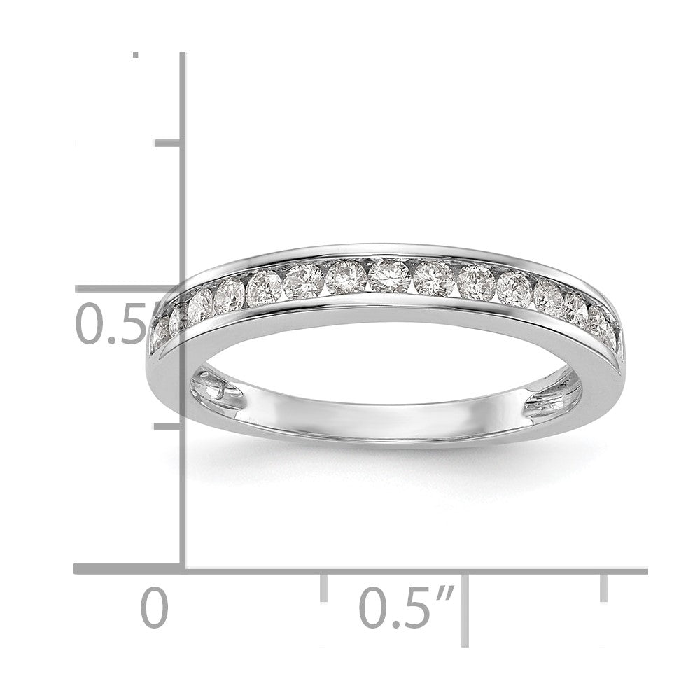 14k White Gold 14kw Lab Grown Diamond VS/SI+ G+ Wedding Band Ring
