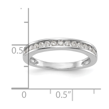 14k White Gold 14kw Lab Grown Diamond VS/SI+ G+ Wedding Band Ring