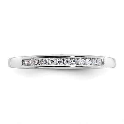 14k White Gold 1/8 Ct. Lab Grown Diamond VS/SI+ G+ Wedding Band Ring