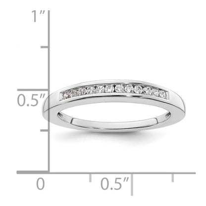 14k White Gold 1/8 Ct. Lab Grown Diamond VS/SI+ G+ Wedding Band Ring