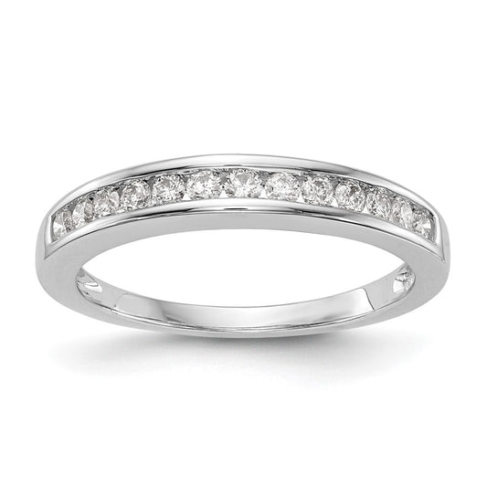 14k White Gold 1/3 Ct. Lab Grown Diamond VS/SI+ G+ Wedding Band Ring