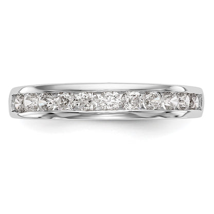 14k White Gold 3/4 Ct. Lab Grown Diamond VS/SI+ G+ Complete Wedding Band