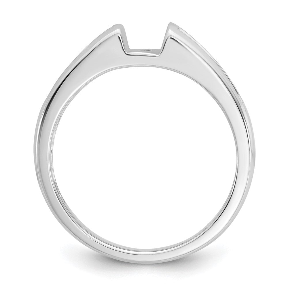 14K White Gold Peg Set 1/2 Carat Channel Princess Diamond Semi Mount Engagement Ring