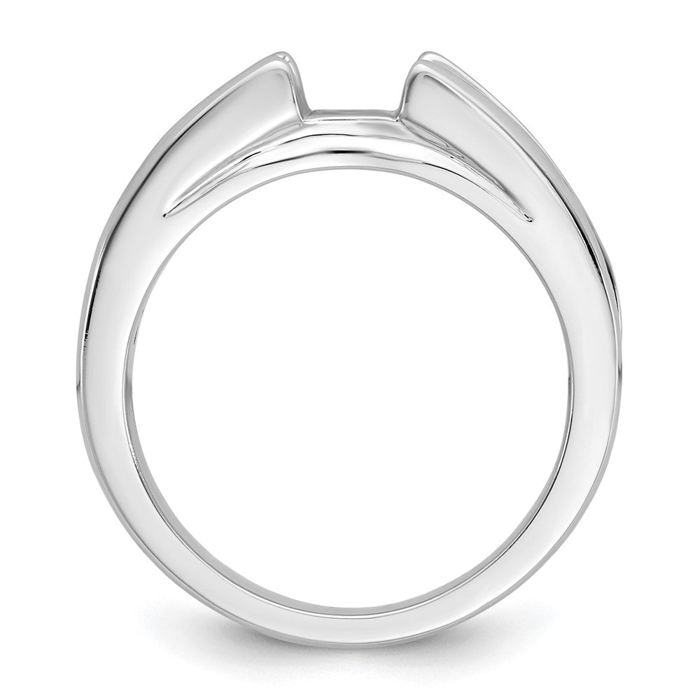 14K White Gold Peg Set 1 Carat Channel Princess Diamond Semi Mount Engagement Ring