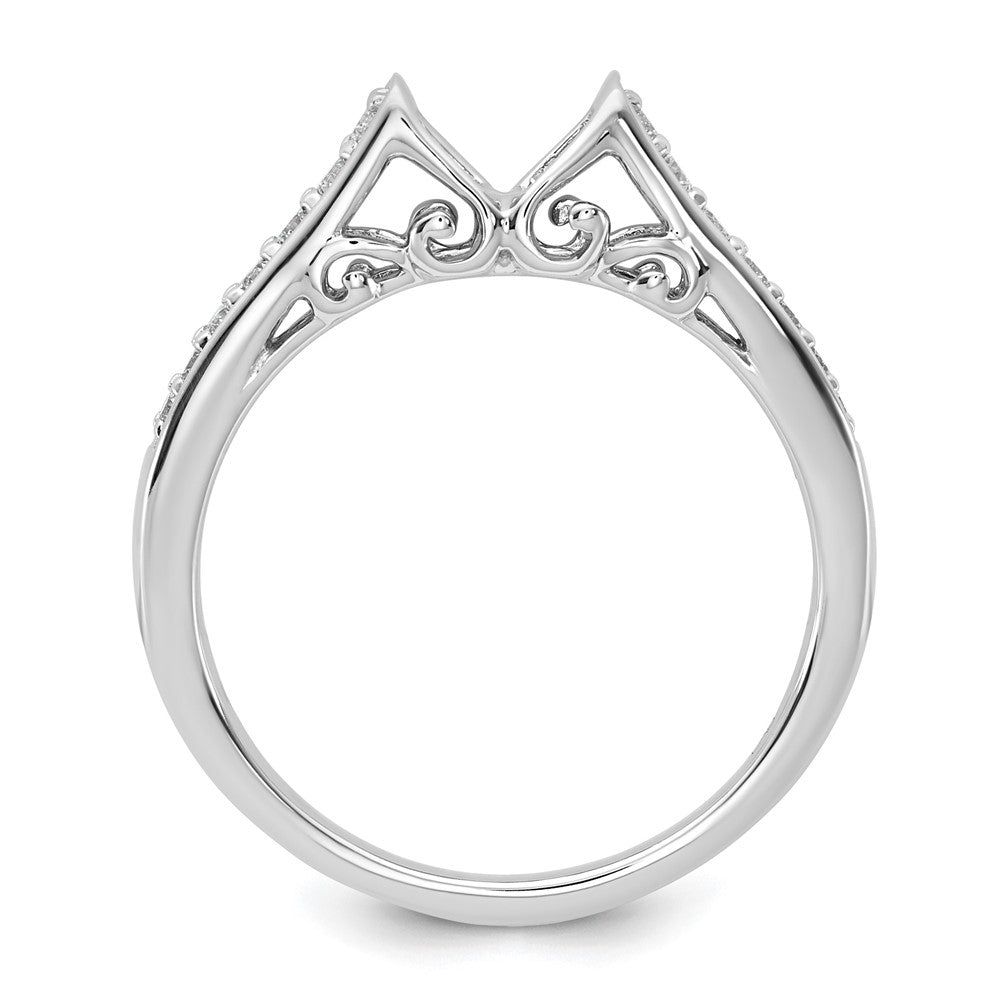 14k White Gold 1/5 Ct. Lab Grown Diamond VS/SI+ G+ Semi-Mount Pet Set Engagement Ring