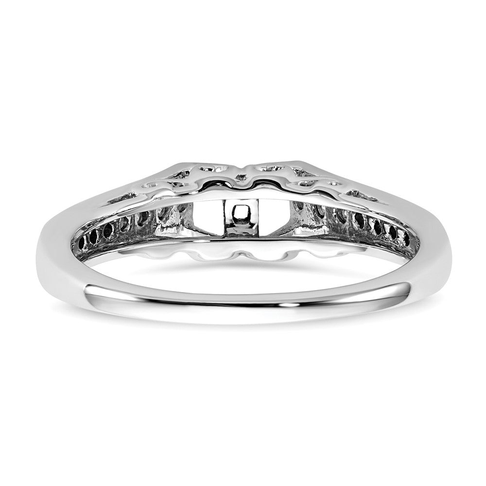 14k White Gold 1/5 Ct. Lab Grown Diamond VS/SI+ G+ Semi-Mount Pet Set Engagement Ring