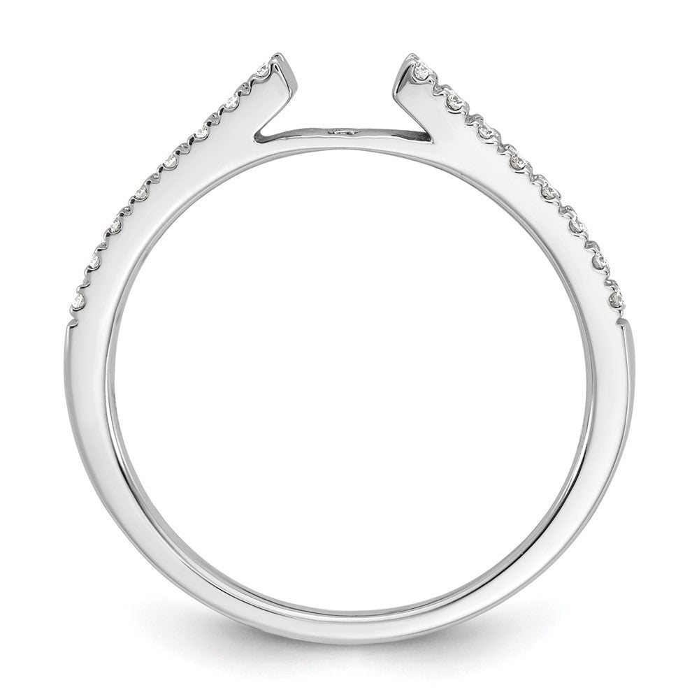 14k White Gold 1/10 Ct. Lab Grown Diamond VS/SI+ G+ Semi Mount Peg Set Engagement Ring