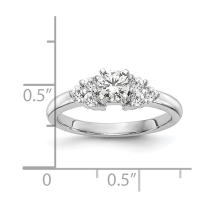 14k White Gold 1/4 Ct. Lab Grown Diamond VS/SI+ G+ Peg Set Engagement Ring